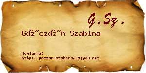 Góczán Szabina névjegykártya
