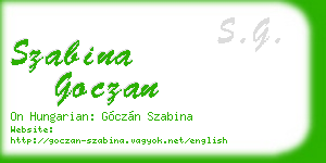 szabina goczan business card